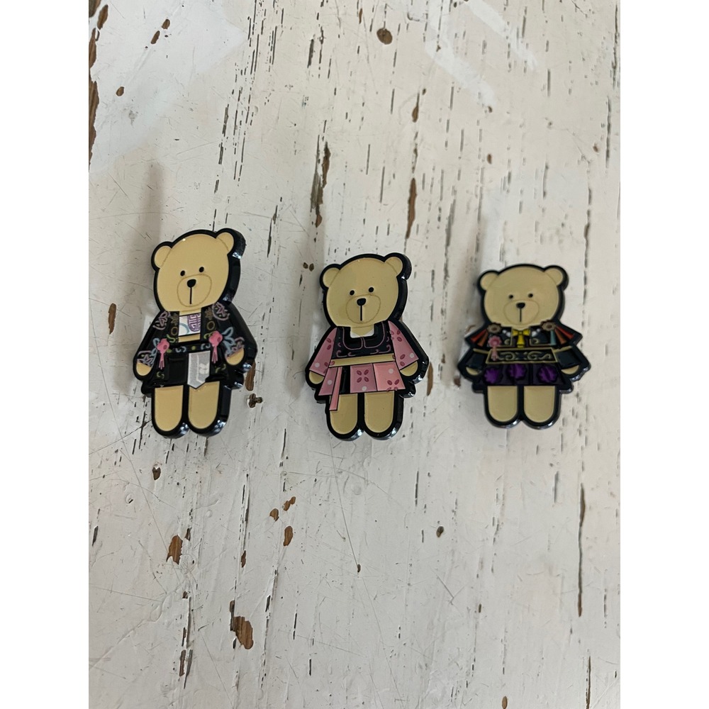 Blackpink Starbucks Bearista Pin Set 3pc INCOMPLETE Enamel Thailand K-Pop‎ Pins